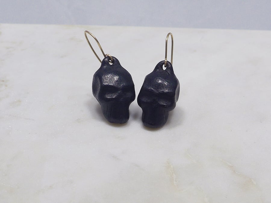 Image of Rebel Chic Warrior Skull Earrings