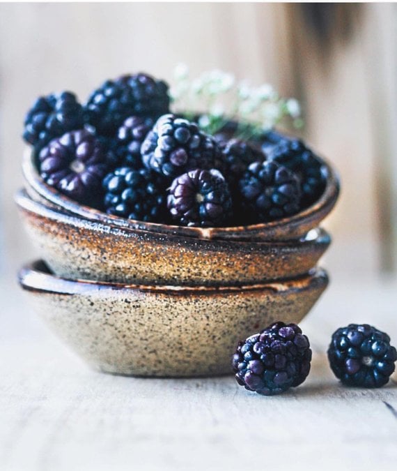 Andover Pottery — Three Small Ceramic Pottery Bowls, Kitchen Prep