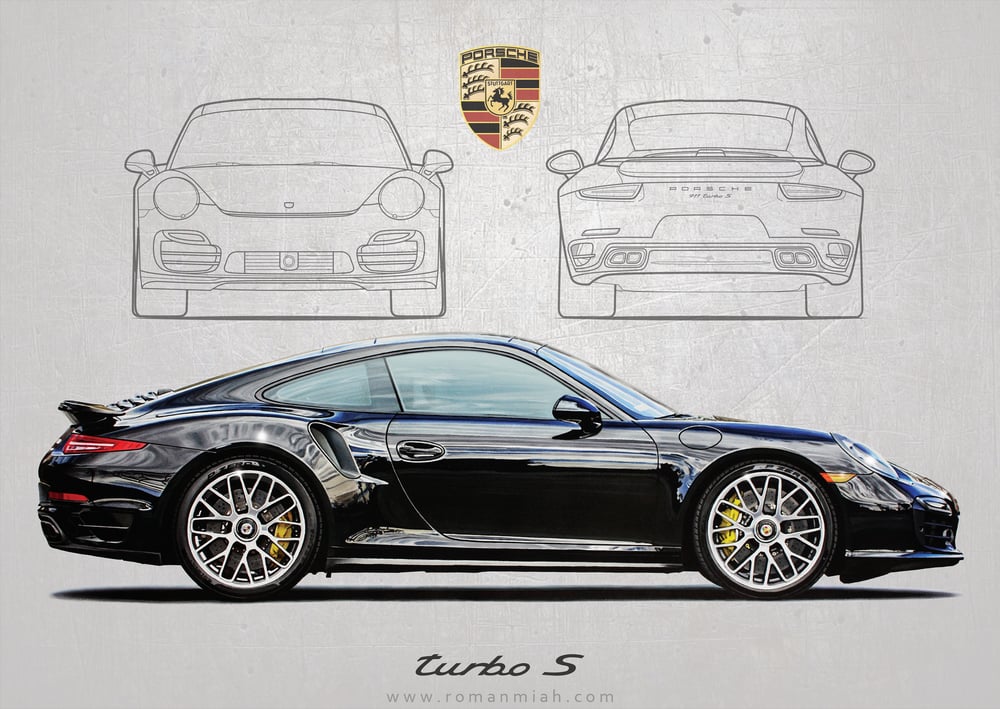 Image of Porsche 911 Turbo S Poster Print