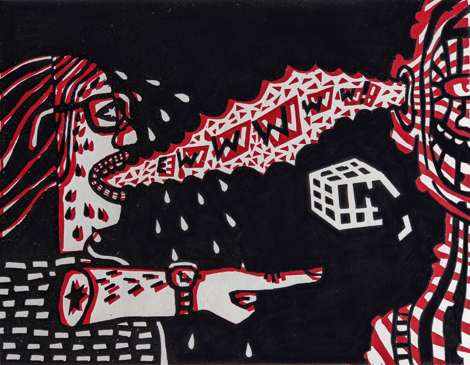 Untitled #8 linocut
