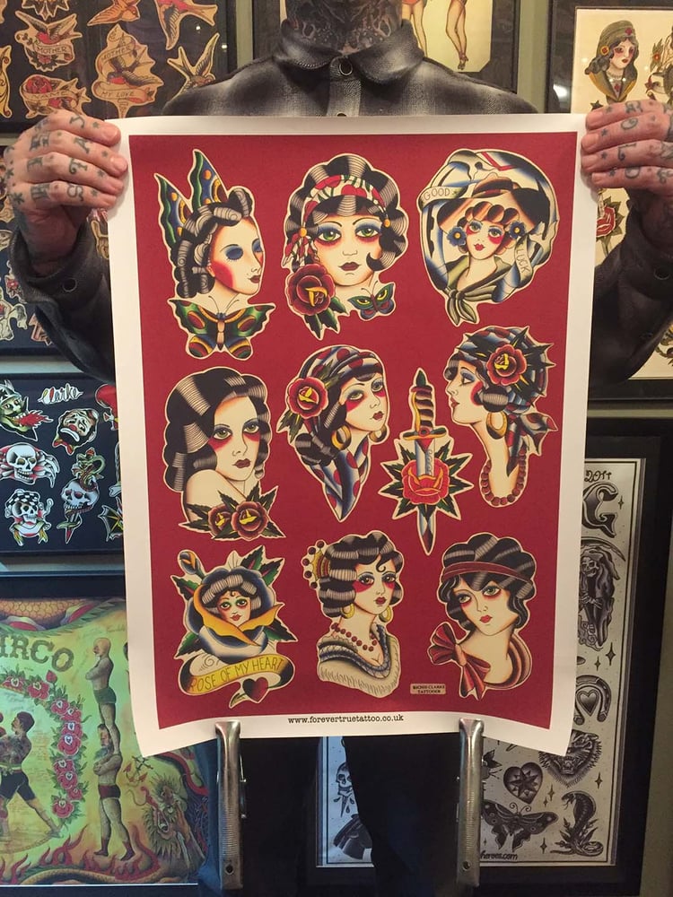 Image of Lady Faces Print ~ Richie Clarke