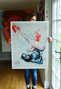 Image 2 of EXTREMELY LIMITED HAND EMBELISHED 'RED SHOES' Giclee Print