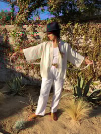 Image 2 of COSTA SUR- Silk Wrap Top w/handloomed belt