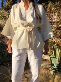 Image 4 of COSTA SUR- Silk Wrap Top w/handloomed belt