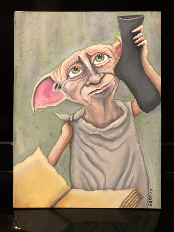 Image of Dobby the Free Elf Painting 