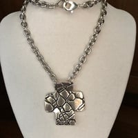 Image 2 of cracked silver cross necklace