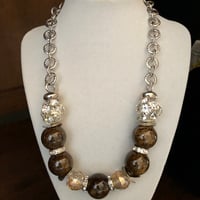 Image 1 of Brazilian agate & crystal necklace