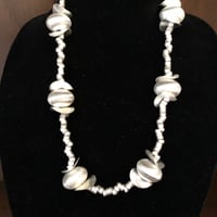 Image 2 of whimsical satin silver necklace