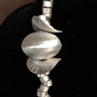 Image 3 of whimsical satin silver necklace