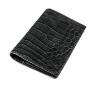 Image 1 of Bifold n°4 - Black nubuck alligator