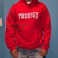 NEW BRAND PRODIGY RED & WHITE BOLD HOODIE
