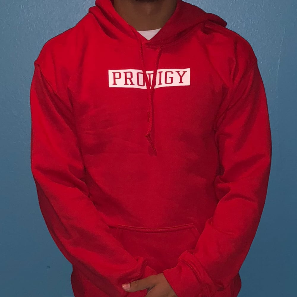 NEW BRAND PRODIGY RED SQUARE HOODIE