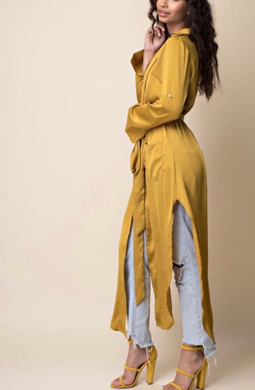 Golden Satin Duster