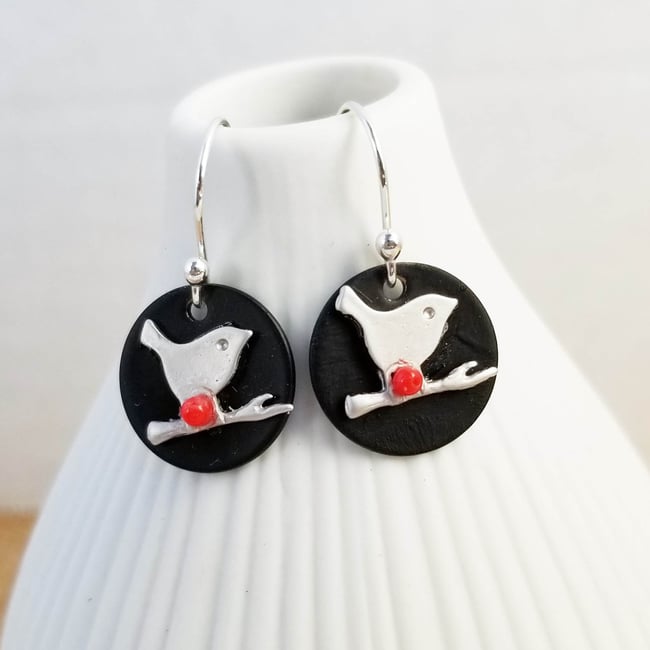 Black Coin Chickadees (Silver or Gold)