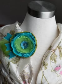 Image 1 of Parrot's Paradise Floral Brooch