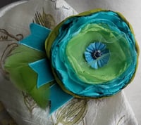 Image 2 of Parrot's Paradise Floral Brooch
