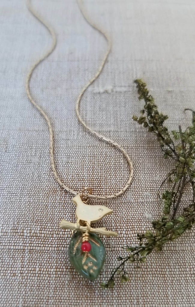 Chickadee Necklace (Silver or Gold)