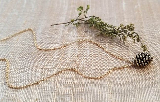 Simple Pine Cone - Antique Brass