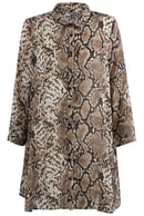Image of Reptile Print Shirt Dress