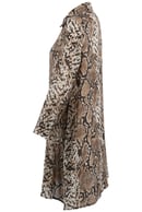Image of Reptile Print Shirt Dress