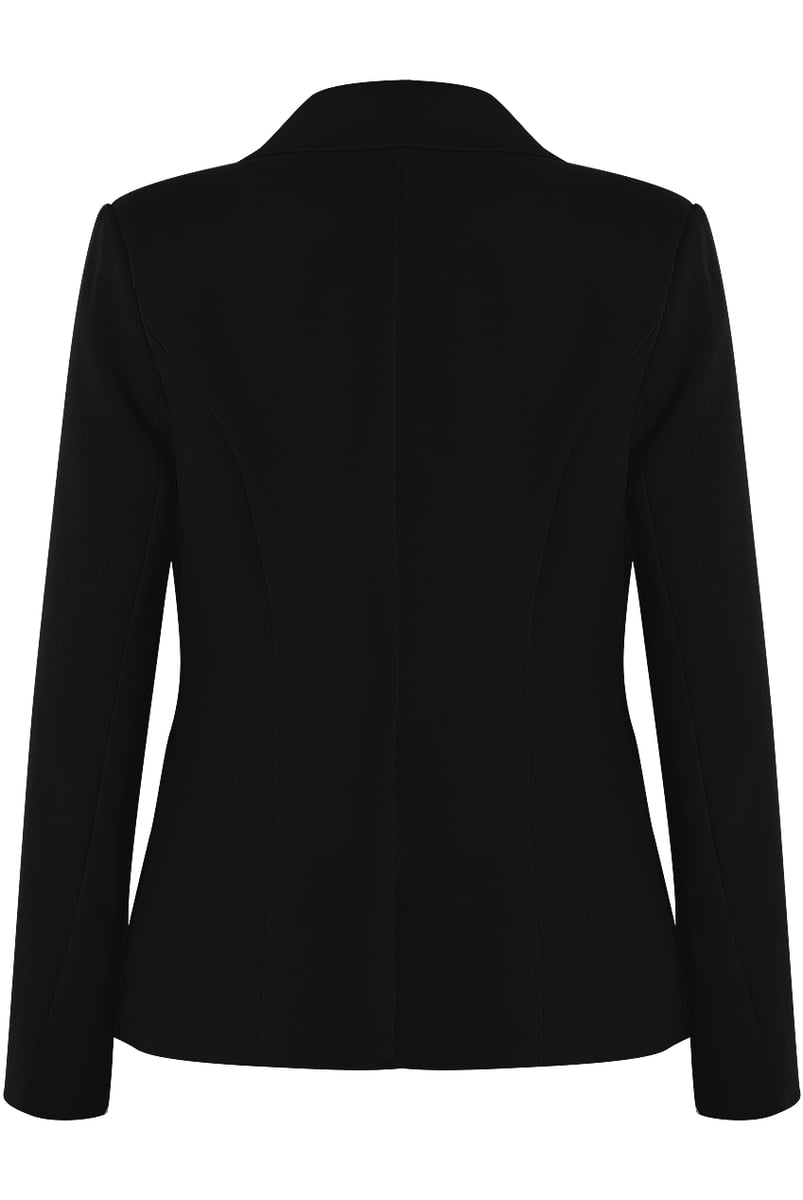 Casual Button Up Blazer-Black | Lala Forever