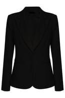 Image of Casual Button Up Blazer-Black