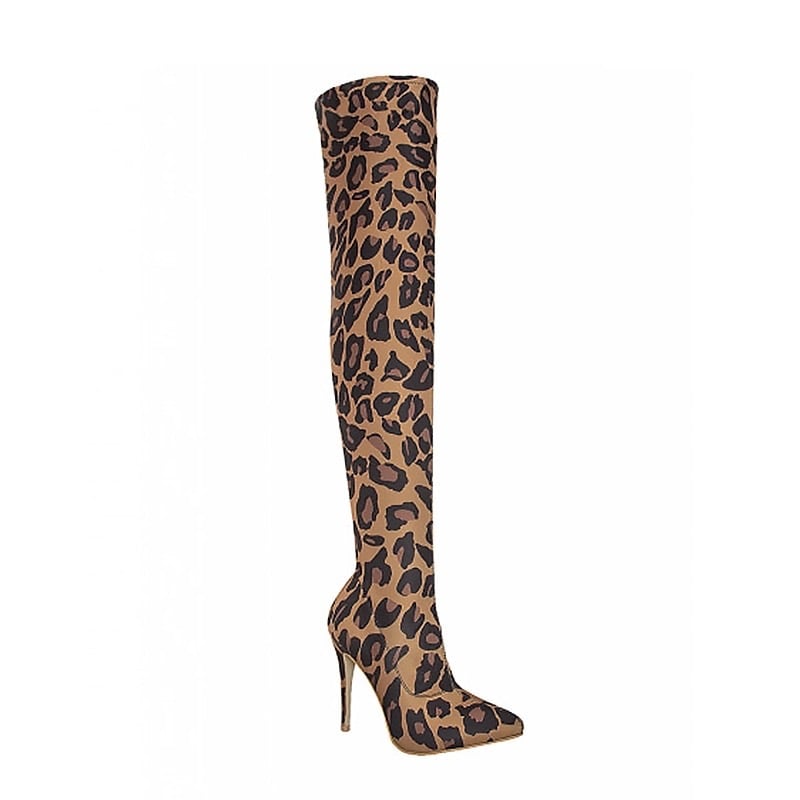 Image of Leopard — Over the Knee Boots