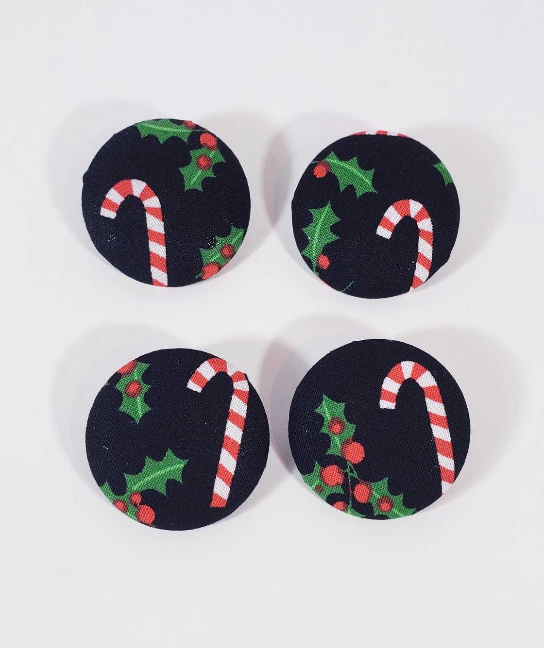 Image of Candy Cane Button Earrings