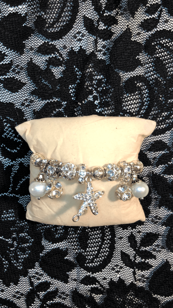 Image of Silver Swarovski Charm Bracelet