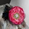Pink Carnation Floral Brooch