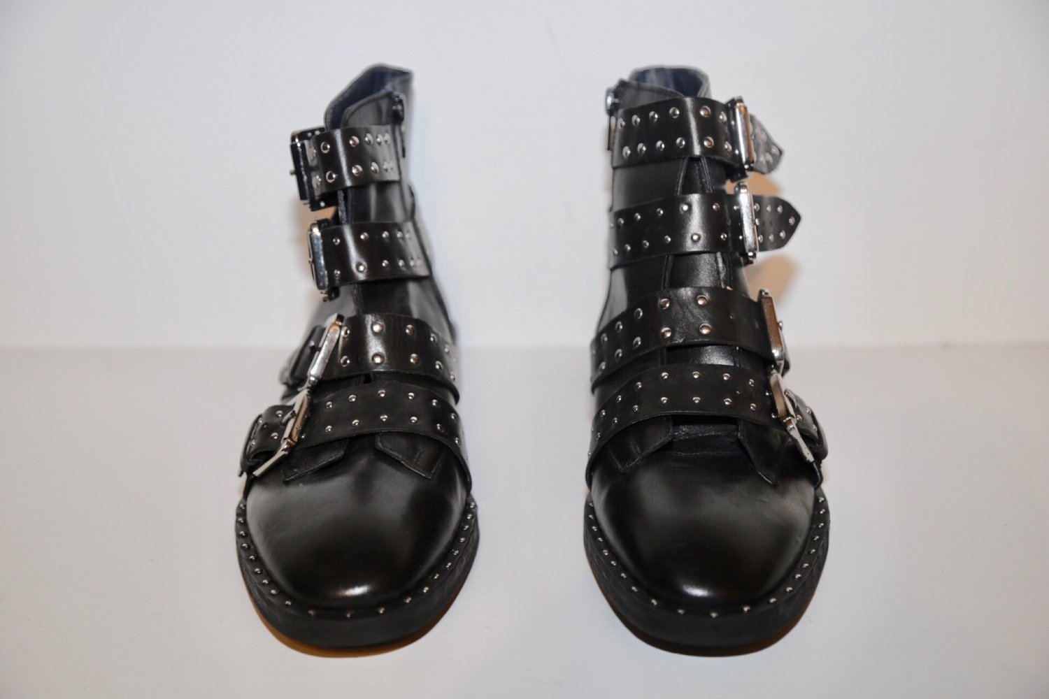 Image of TOP SHOP LEATHER STUDDED BOOTS