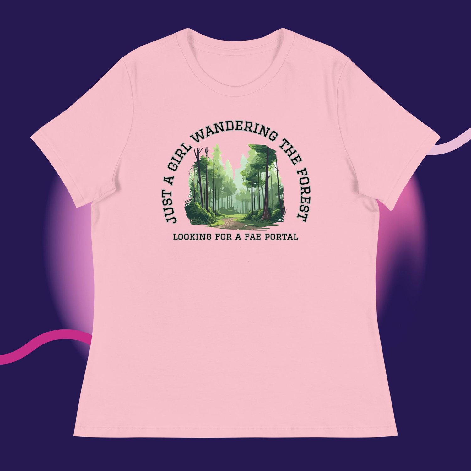 Image of Just a girl looking for a fae portal Women's Relaxed T-Shirt