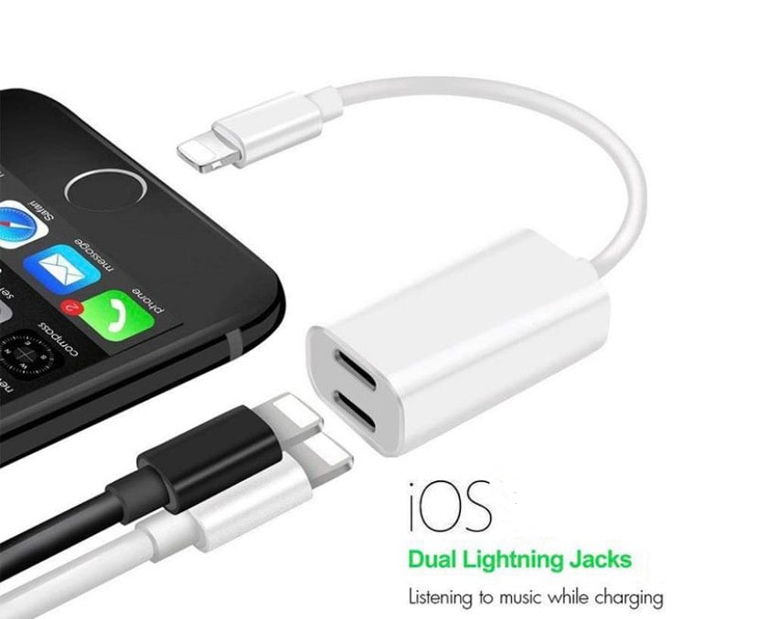 Image of Dual lightning adapter Music + Charging combined