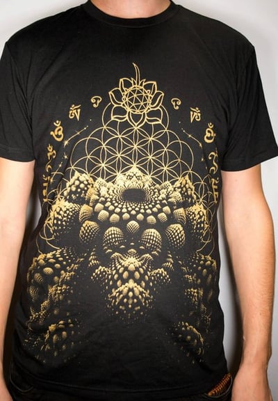 Image of Gold Romanesca Fractal T-Shirt