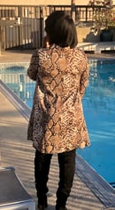 Image of Reptile Print Shirt Dress