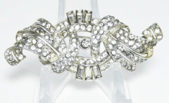 Image of 1930’s Trifari Antique Rhinestone Brooch 