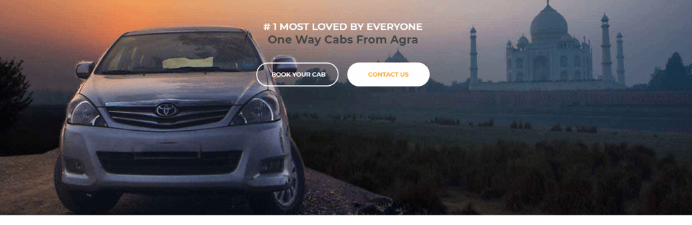 Image of Taxi in Delhi from Agra