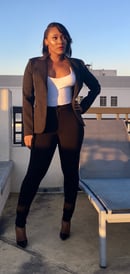 Image of Casual Button Up Blazer-Black