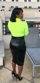 Image of Neon Ribbed Turtle Neck Sweater