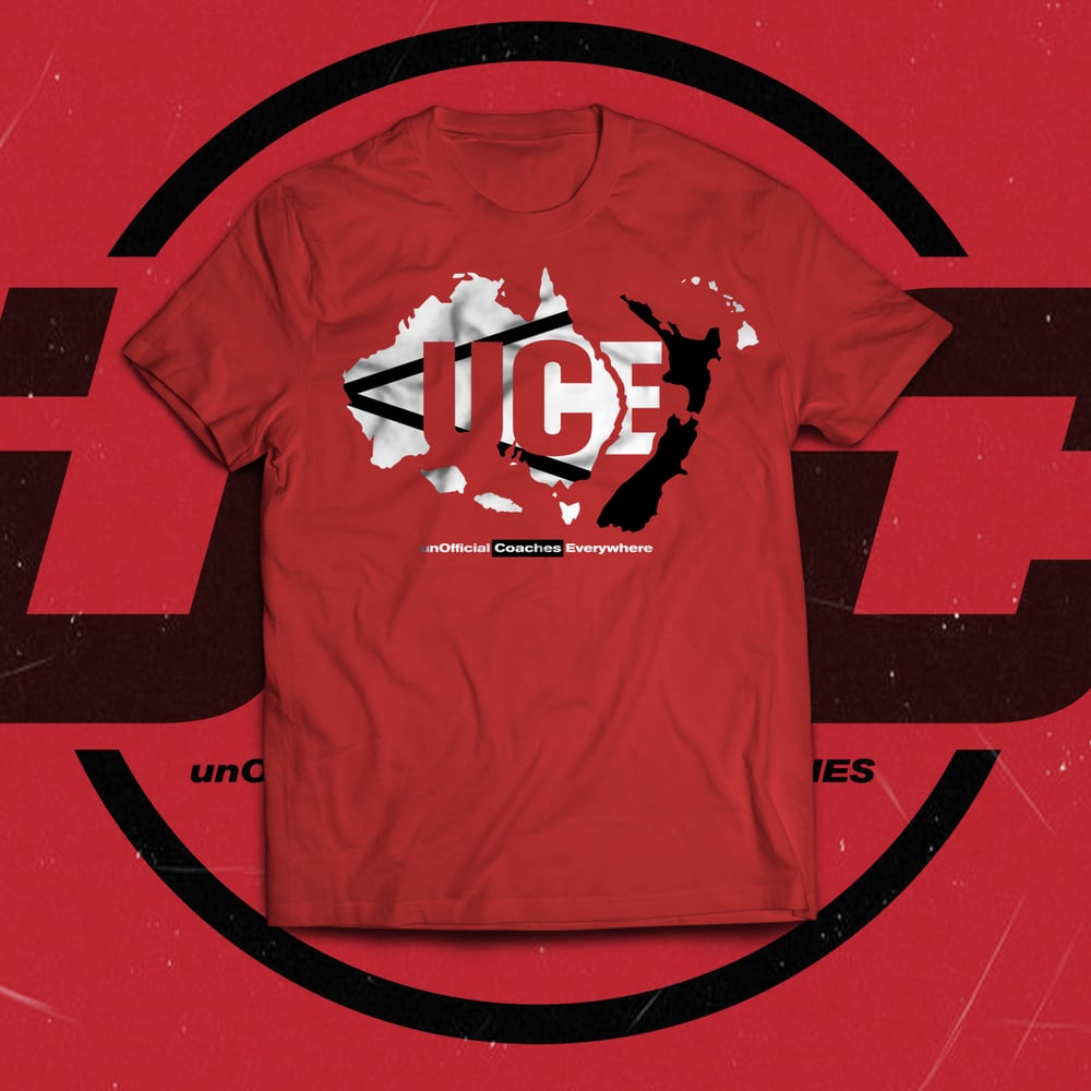 Image of unOFFICIAL Coaches Everywhere (UCE) Shirt (Red)