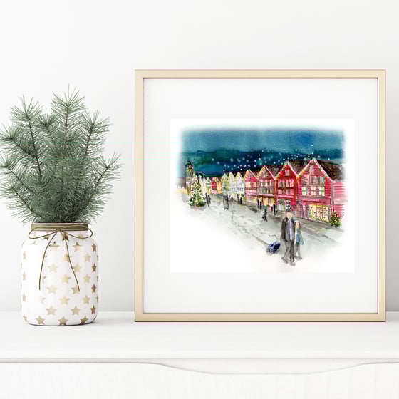 Image of Julegleder på Bryggen - digitalt trykk str. A3
