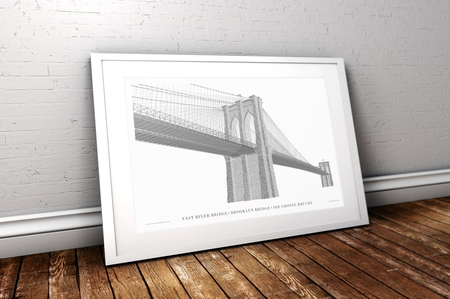 Image of Brooklyn Bridge Reimagined in Type
