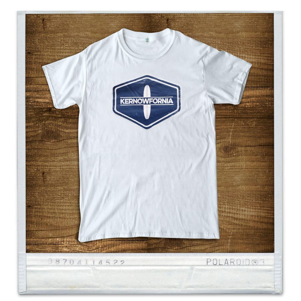 Image of Retro Logo / T-shirt / Unisex (white & navy blue)