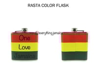 Image 2 of Jamaican and OneLove Rasta Flask 