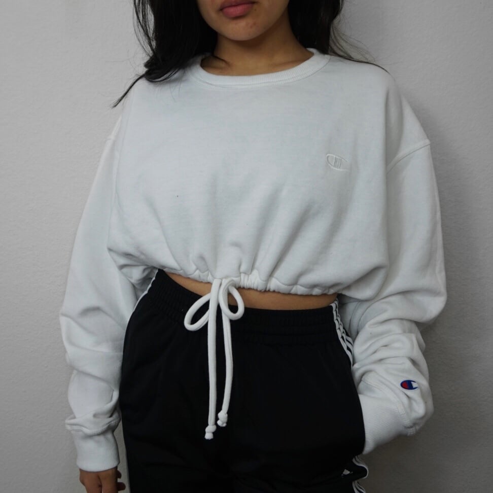 Image of champion cropped sweatshirt
