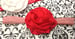 Image of ROCK BOTTOM BLOWOUT Rosette on Pattern elastic headband