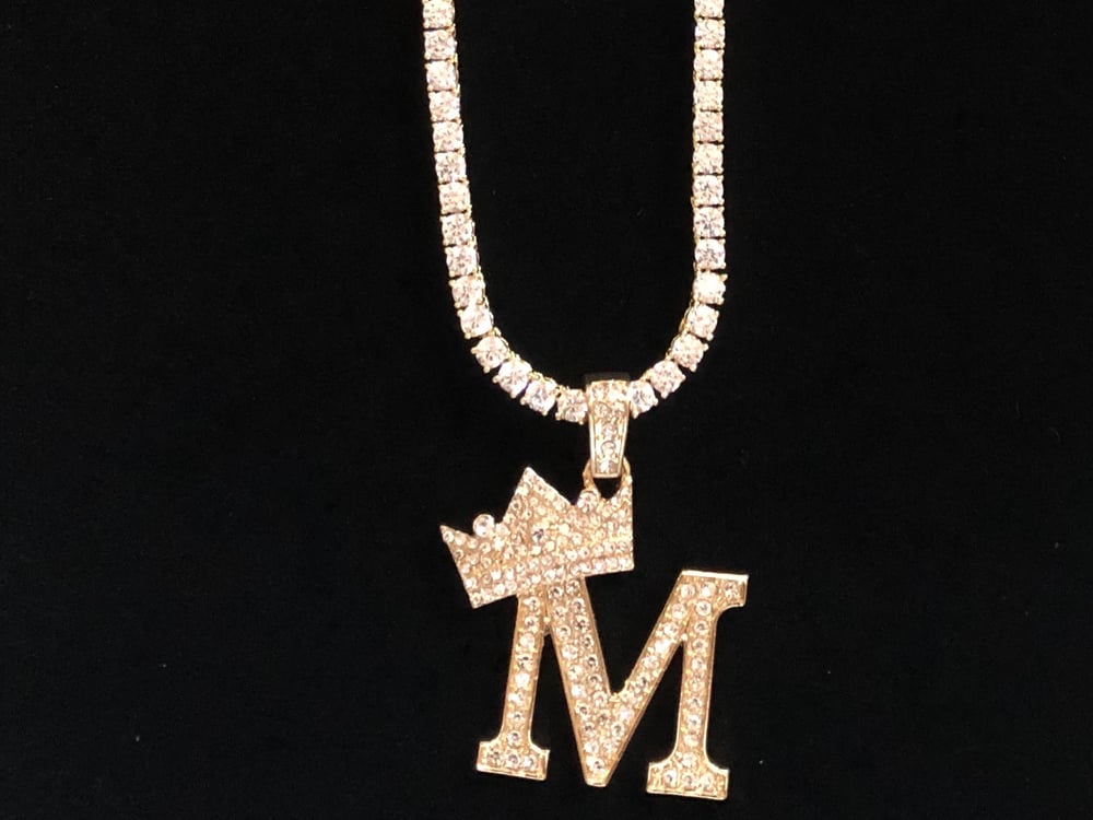 Image of Crown initial (tennis chain)