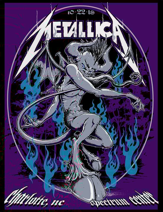 Released on august 12, 1991, by elektra records, it is commonly referred to as the black album because of its packaging design. Metallica - SQUINDO — METALLICA Charlotte White Stock Poster