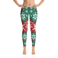 Image 1 of AK Snowflake Leggings - Green/Red