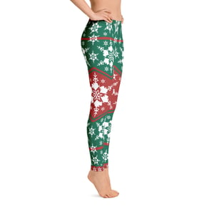 Image of AK Snowflake Leggings - Green/Red